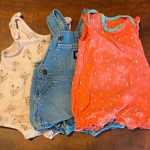 Carter's Pink, Blue, and Orange Jumpsuits & Rompers